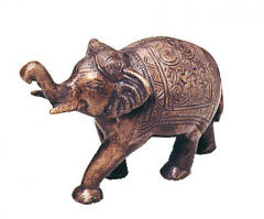 Kleiner Elefant aus Messing, 12 cm